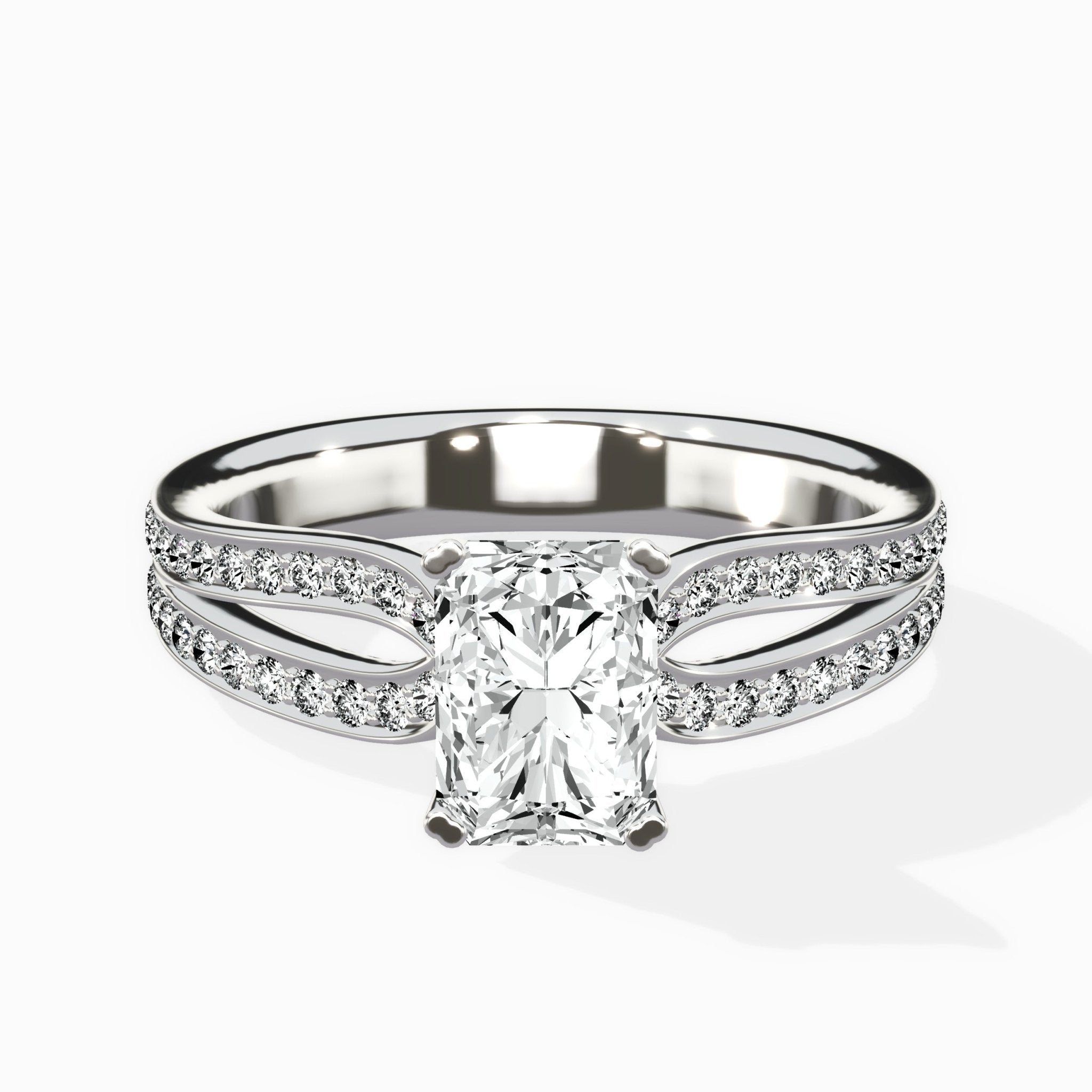 Vintage Split Shank Solitaire Ring Engagement Ring - The Better Diamonds