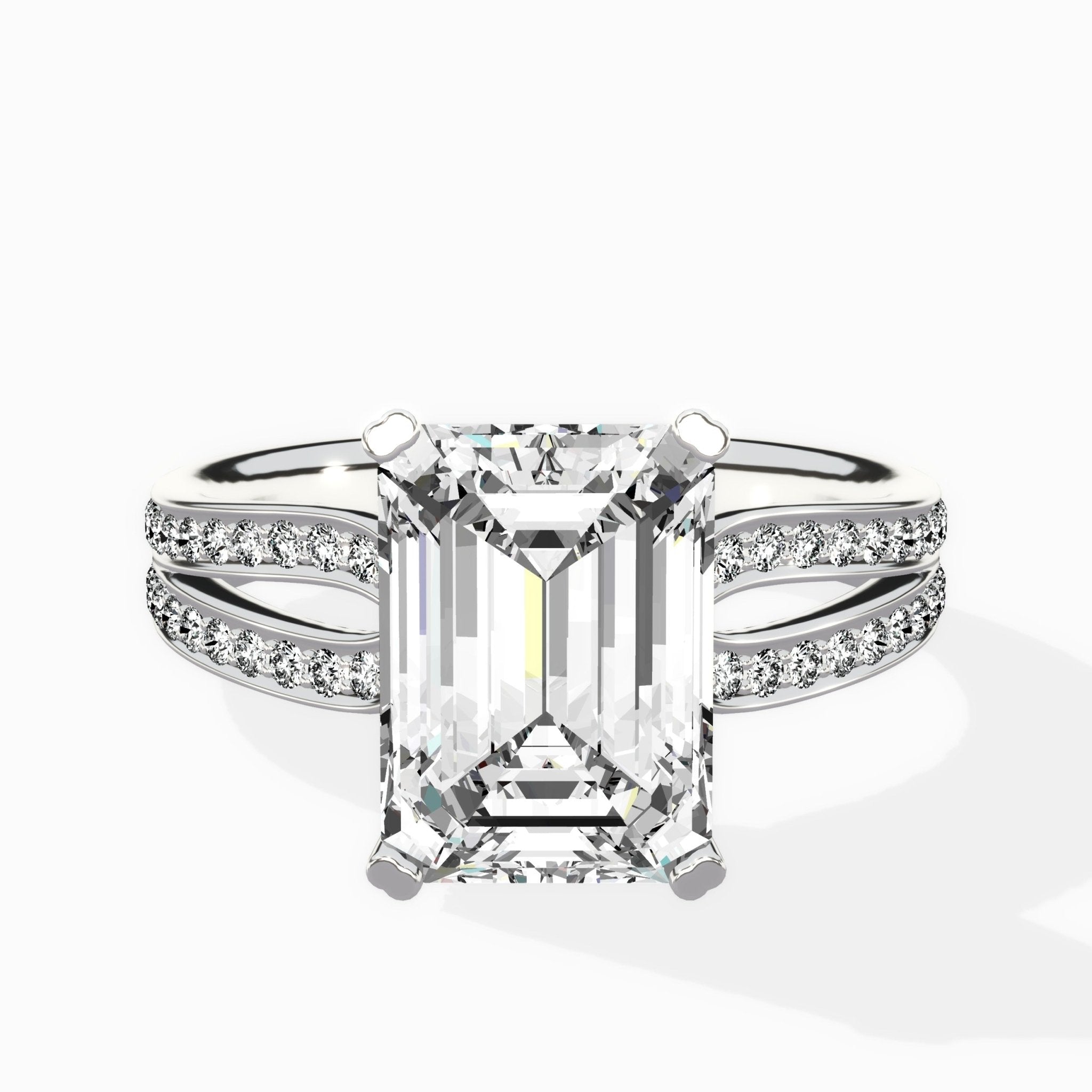 Vintage Split Shank Solitaire Ring Engagement Ring - The Better Diamonds