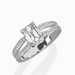 Vintage Split Shank Solitaire Ring Engagement Ring - The Better Diamonds