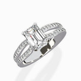 Vintage Split Shank Solitaire Ring Engagement Ring - The Better Diamonds