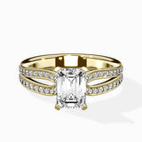 Vintage Split Shank Solitaire Ring Engagement Ring - The Better Diamonds