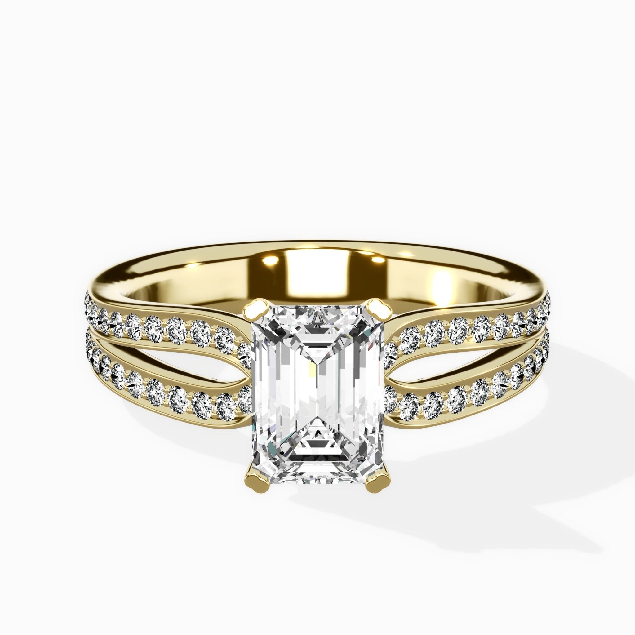 Vintage Split Shank Solitaire Ring Engagement Ring - The Better Diamonds