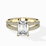 Vintage Split Shank Solitaire Ring Engagement Ring - The Better Diamonds