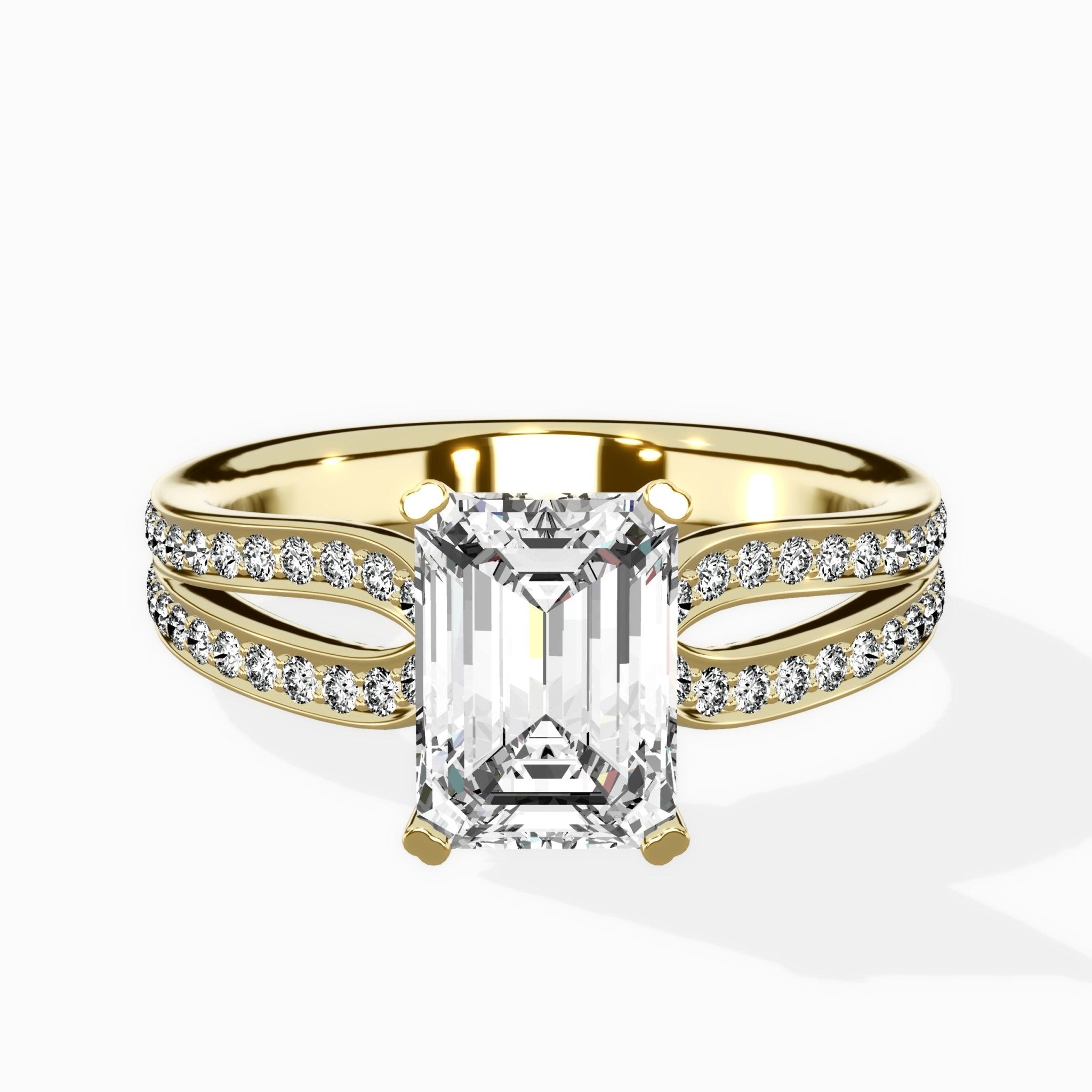 Vintage Split Shank Solitaire Ring Engagement Ring - The Better Diamonds