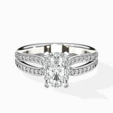 Vintage Split Shank Solitaire Ring Engagement Ring - The Better Diamonds
