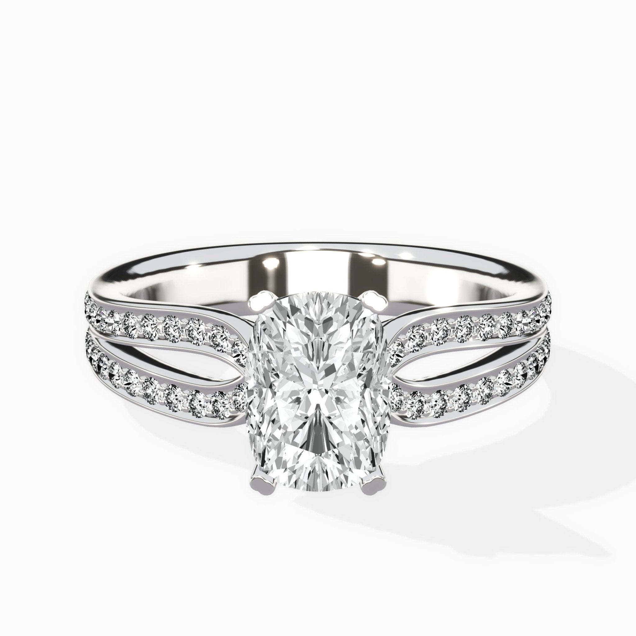Vintage Split Shank Solitaire Ring Engagement Ring - The Better Diamonds