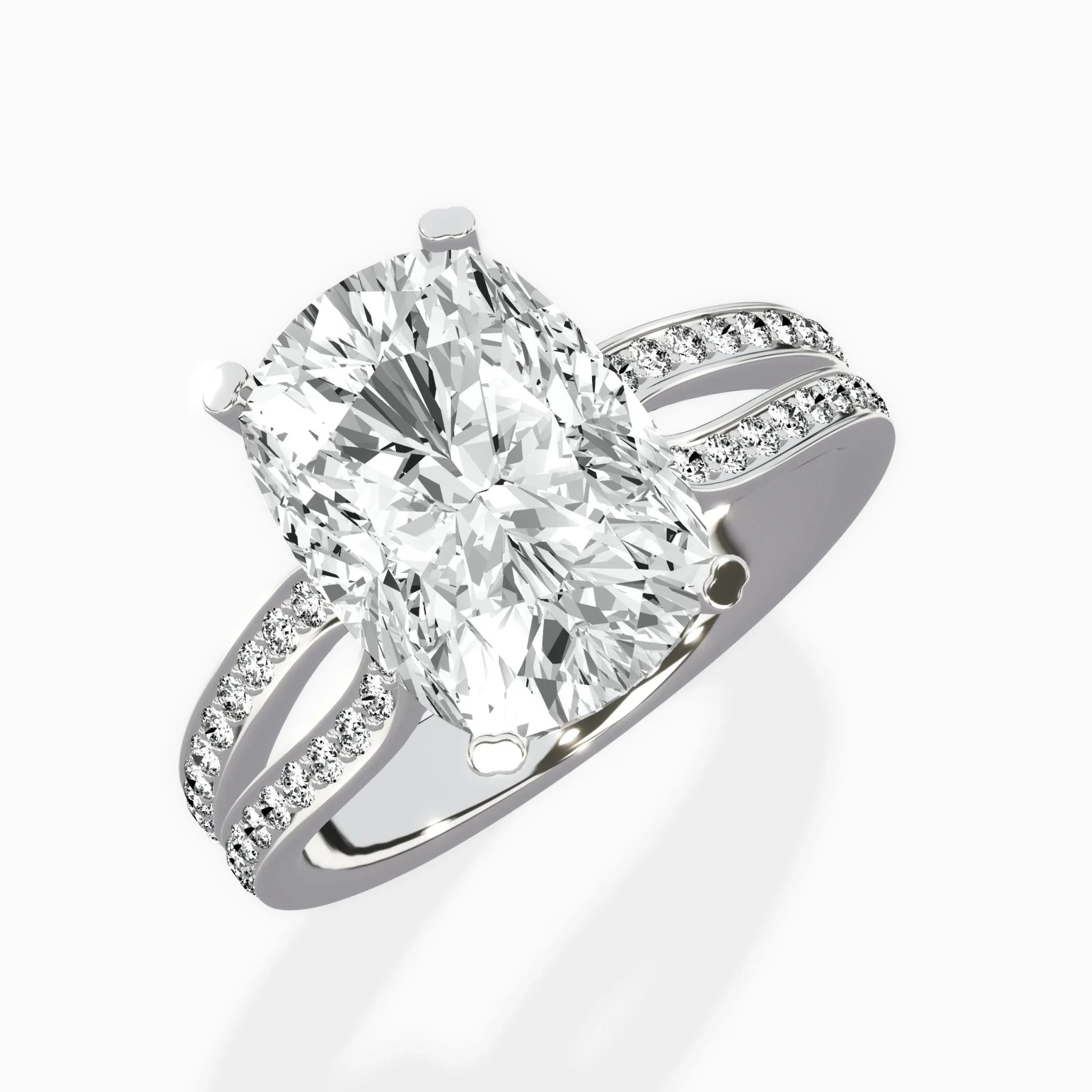 Vintage Split Shank Solitaire Ring Engagement Ring - The Better Diamonds