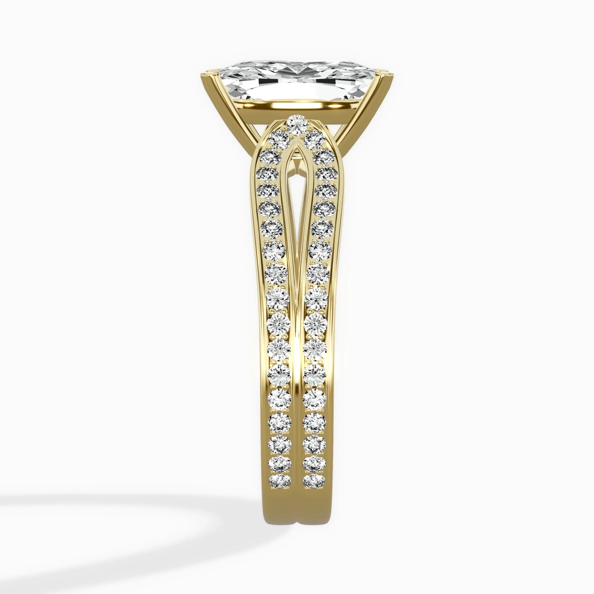 Vintage Split Shank Solitaire Ring Engagement Ring - The Better Diamonds
