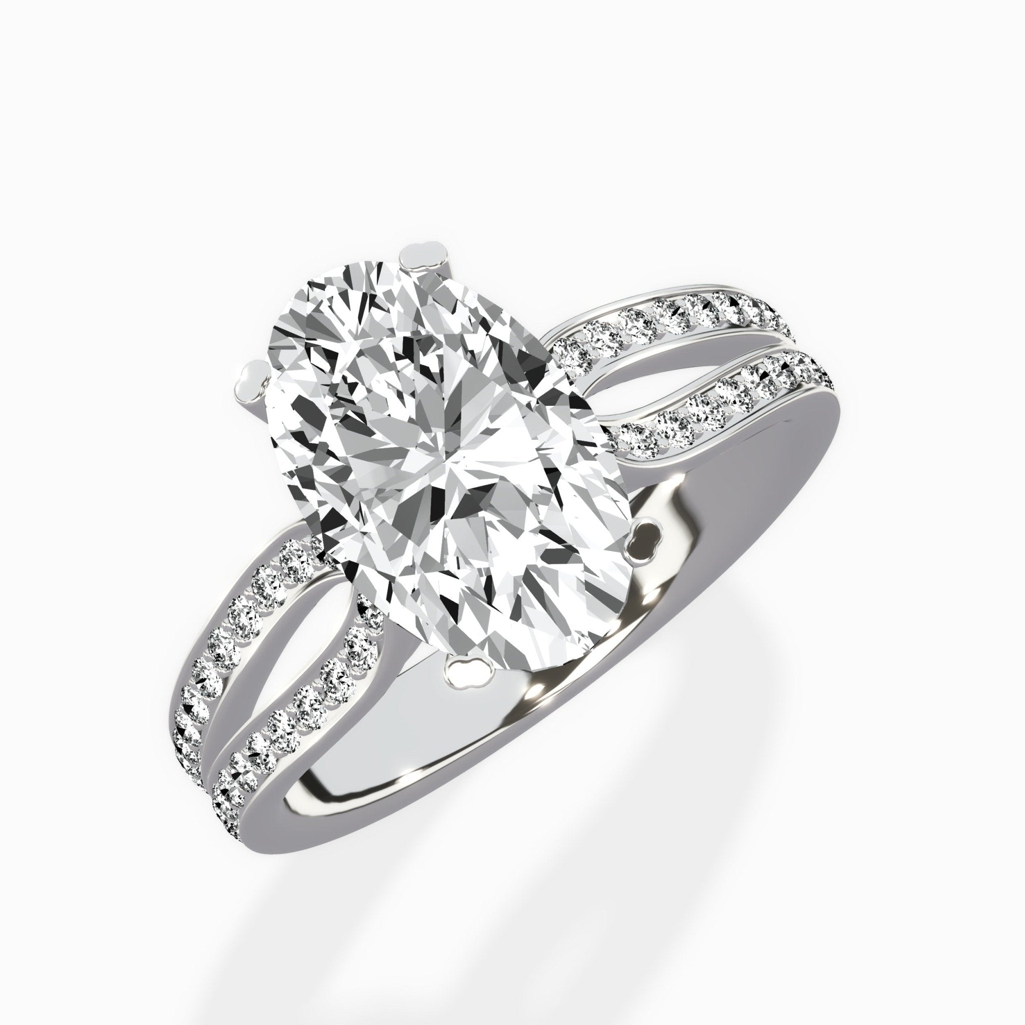 Vintage Split Shank Solitaire Ring Engagement Ring - The Better Diamonds