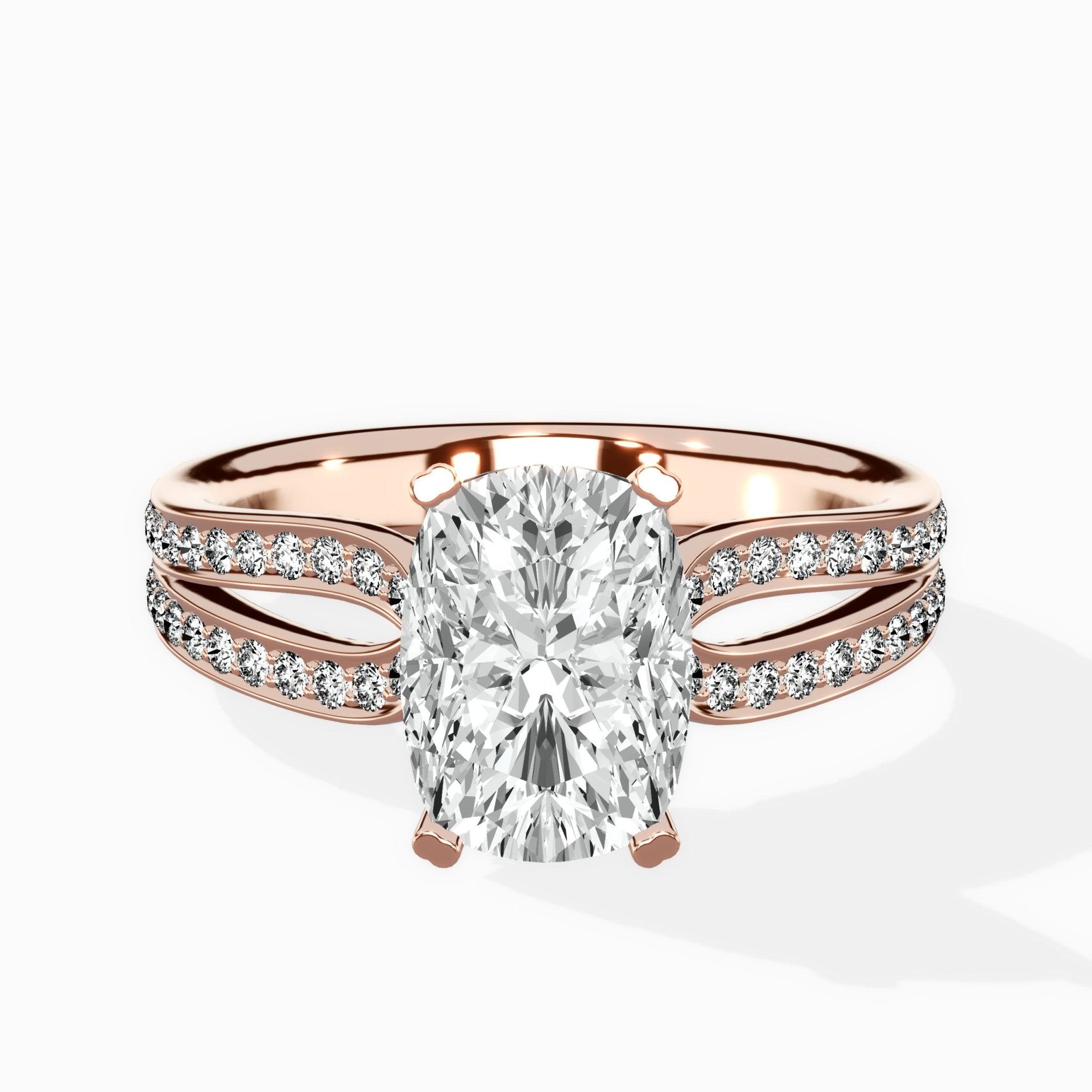 Vintage Split Shank Solitaire Ring Engagement Ring - The Better Diamonds