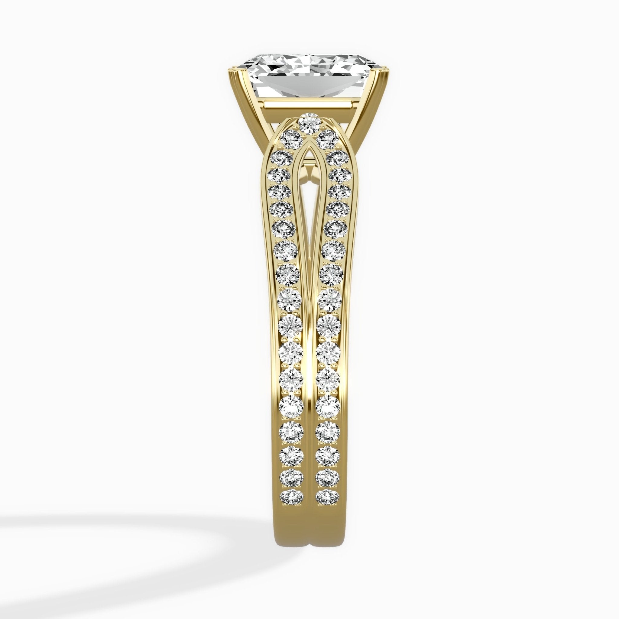 Vintage Split Shank Solitaire Ring Engagement Ring - The Better Diamonds