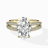 Vintage Split Shank Solitaire Ring Engagement Ring - The Better Diamonds