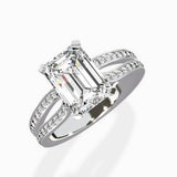 Vintage Split Shank Solitaire Ring Engagement Ring - The Better Diamonds