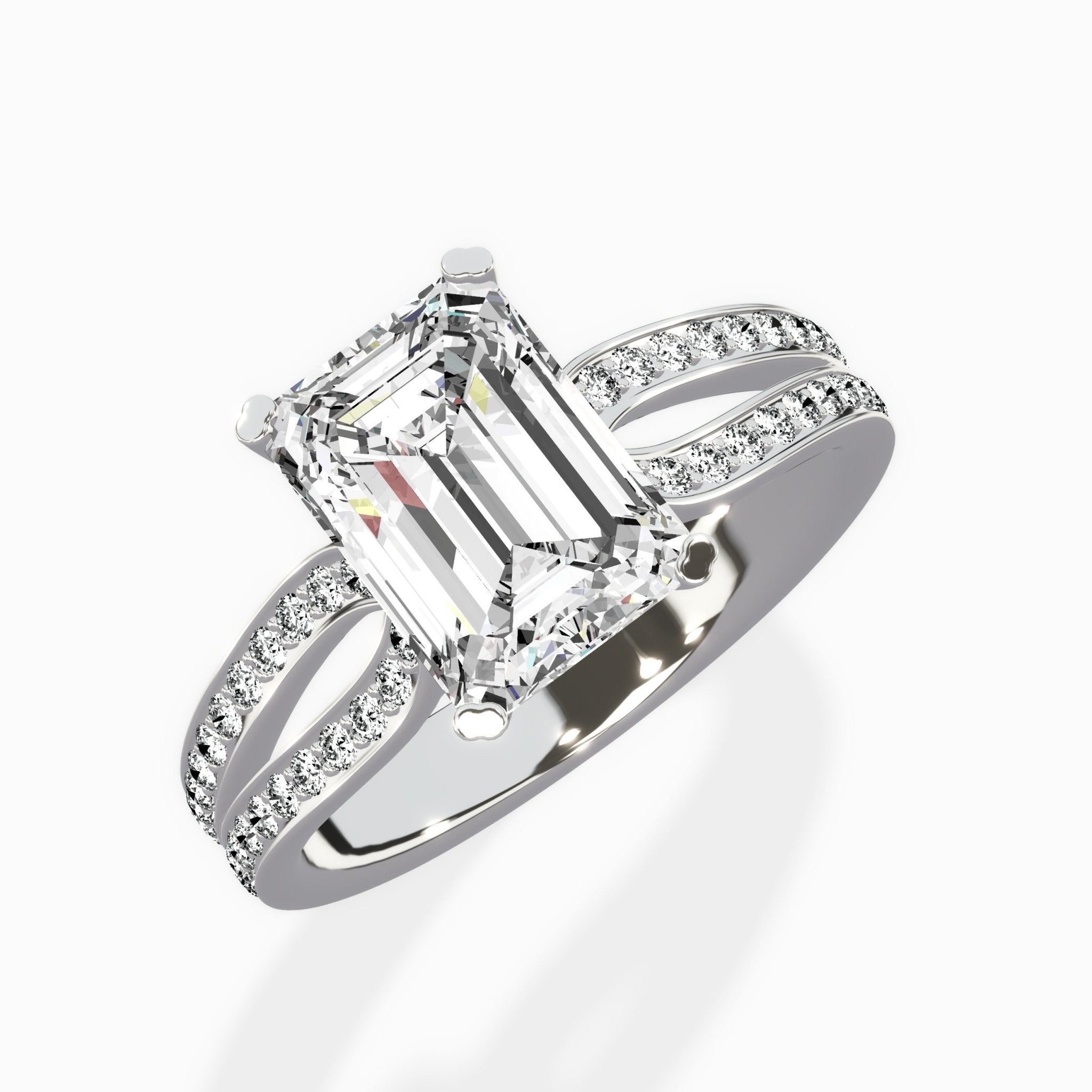 Vintage Split Shank Solitaire Ring Engagement Ring - The Better Diamonds