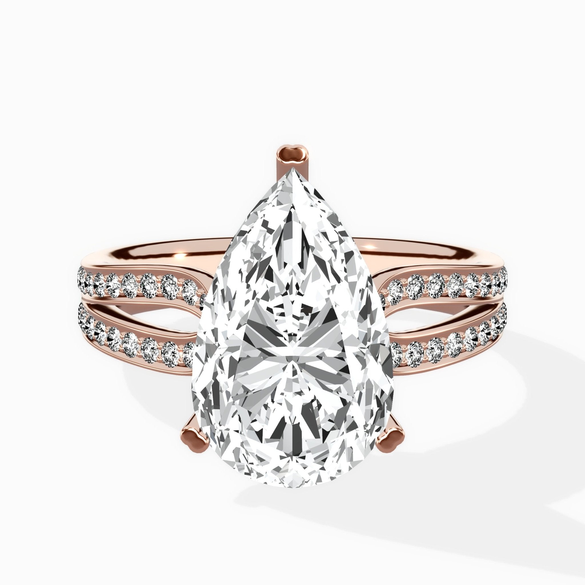 Vintage Split Shank Solitaire Ring Engagement Ring - The Better Diamonds