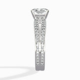 Vintage Split Shank Solitaire Ring Engagement Ring - The Better Diamonds