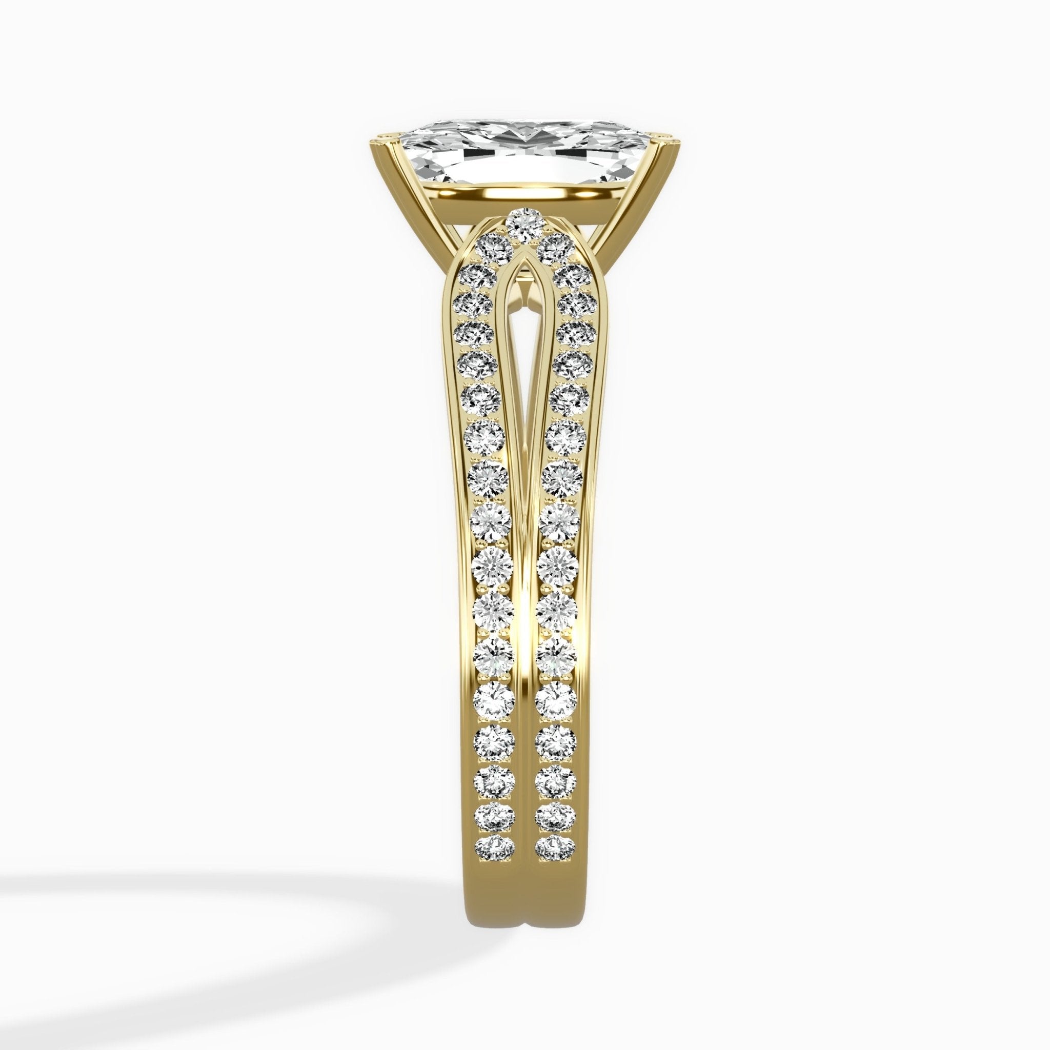 Vintage Split Shank Solitaire Ring Engagement Ring - The Better Diamonds