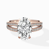 Vintage Split Shank Solitaire Ring Engagement Ring - The Better Diamonds