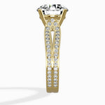 Vintage Split Shank Solitaire Ring Engagement Ring - The Better Diamonds