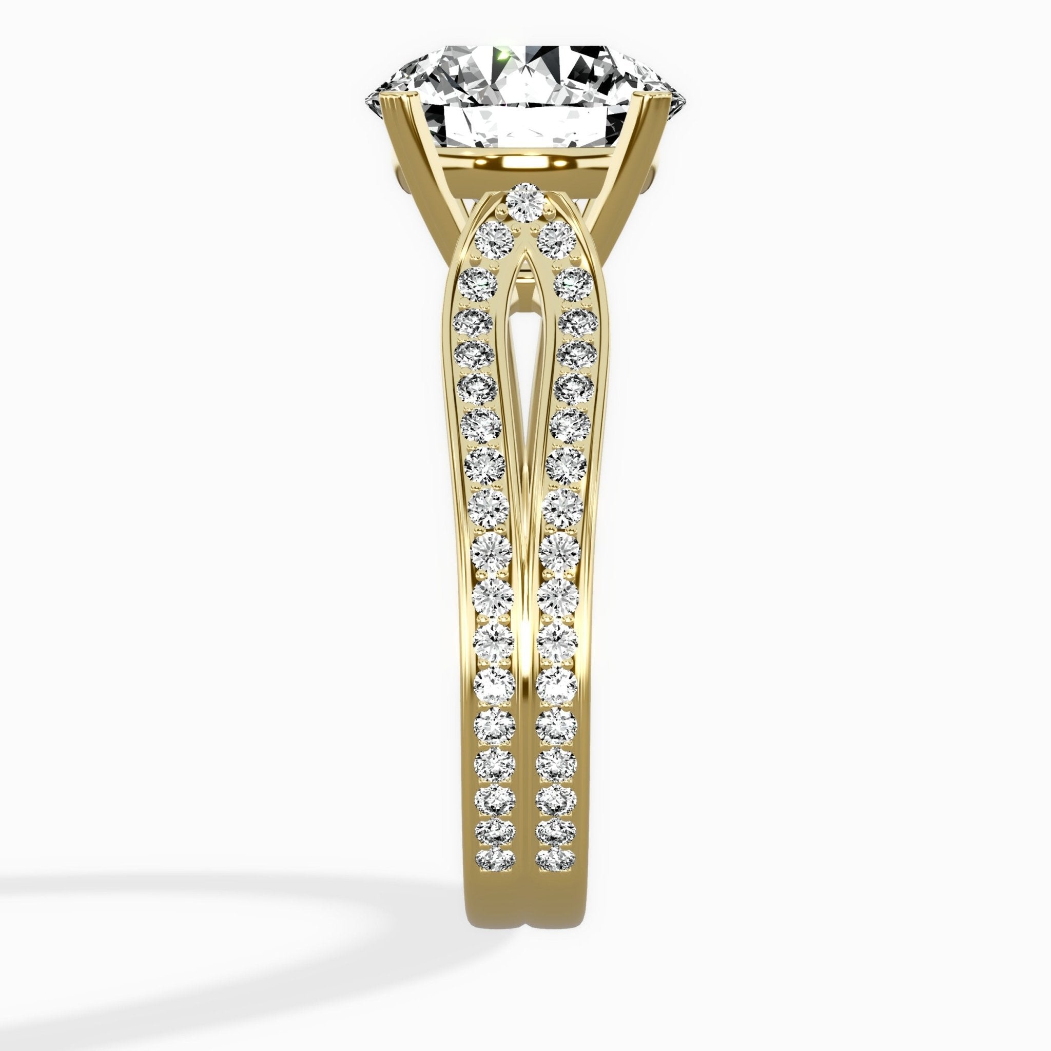 Vintage Split Shank Solitaire Ring Engagement Ring - The Better Diamonds