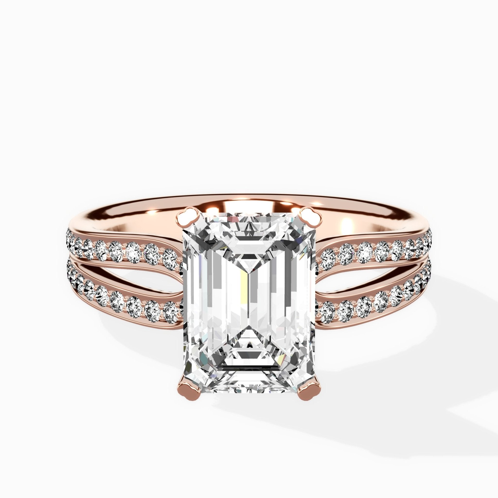 Vintage Split Shank Solitaire Ring Engagement Ring - The Better Diamonds