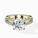 Vintage Split Shank Solitaire Ring Engagement Ring - The Better Diamonds