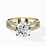Vintage Split Shank Solitaire Ring Engagement Ring - The Better Diamonds