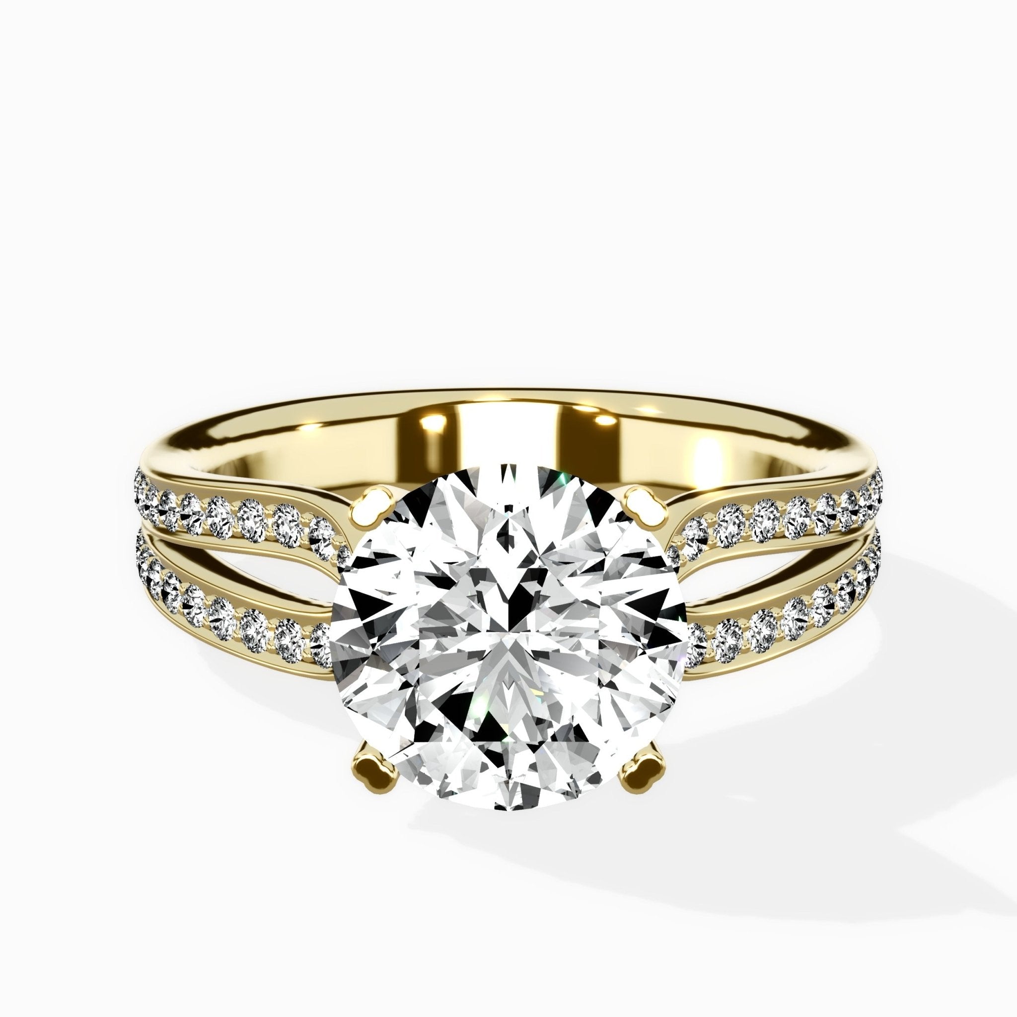 Vintage Split Shank Solitaire Ring Engagement Ring - The Better Diamonds