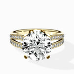 Vintage Split Shank Solitaire Ring Engagement Ring - The Better Diamonds