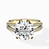 Vintage Split Shank Solitaire Ring Engagement Ring - The Better Diamonds