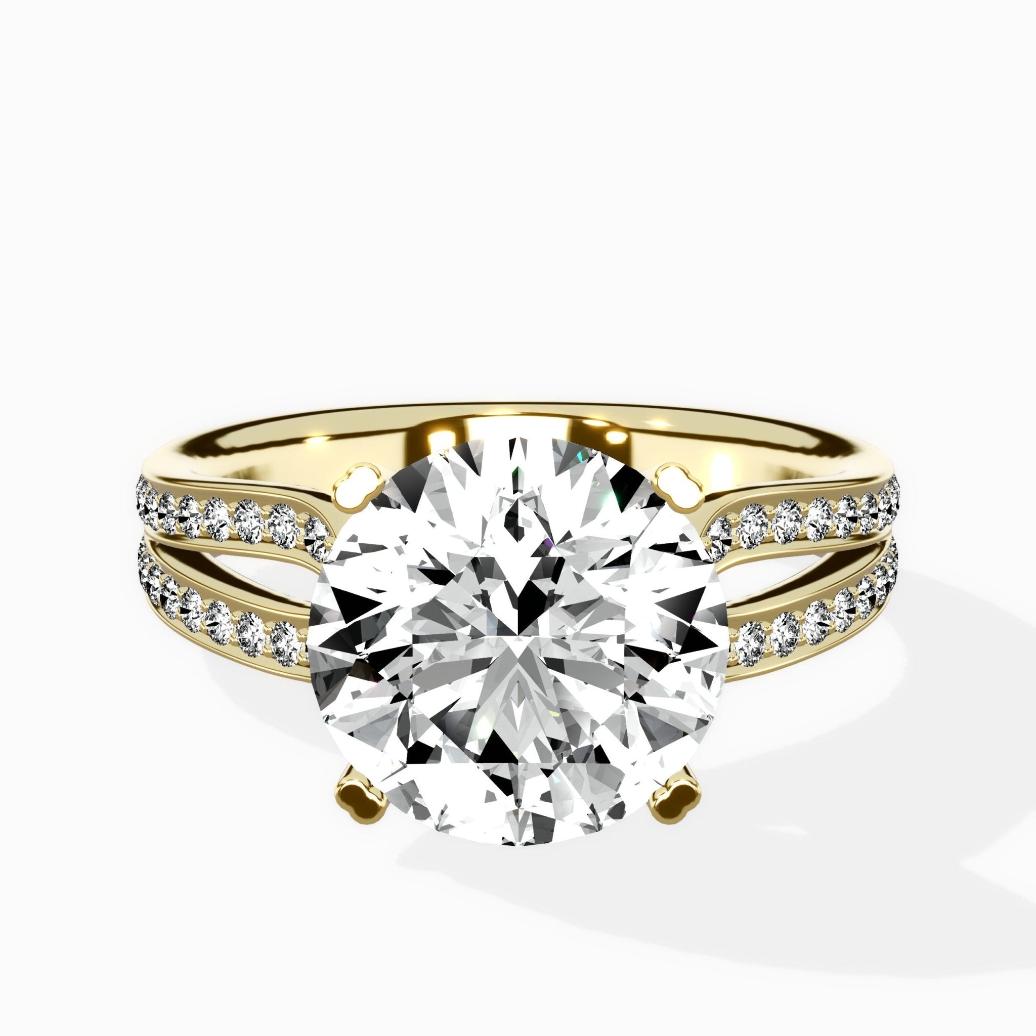 Vintage Split Shank Solitaire Ring Engagement Ring - The Better Diamonds