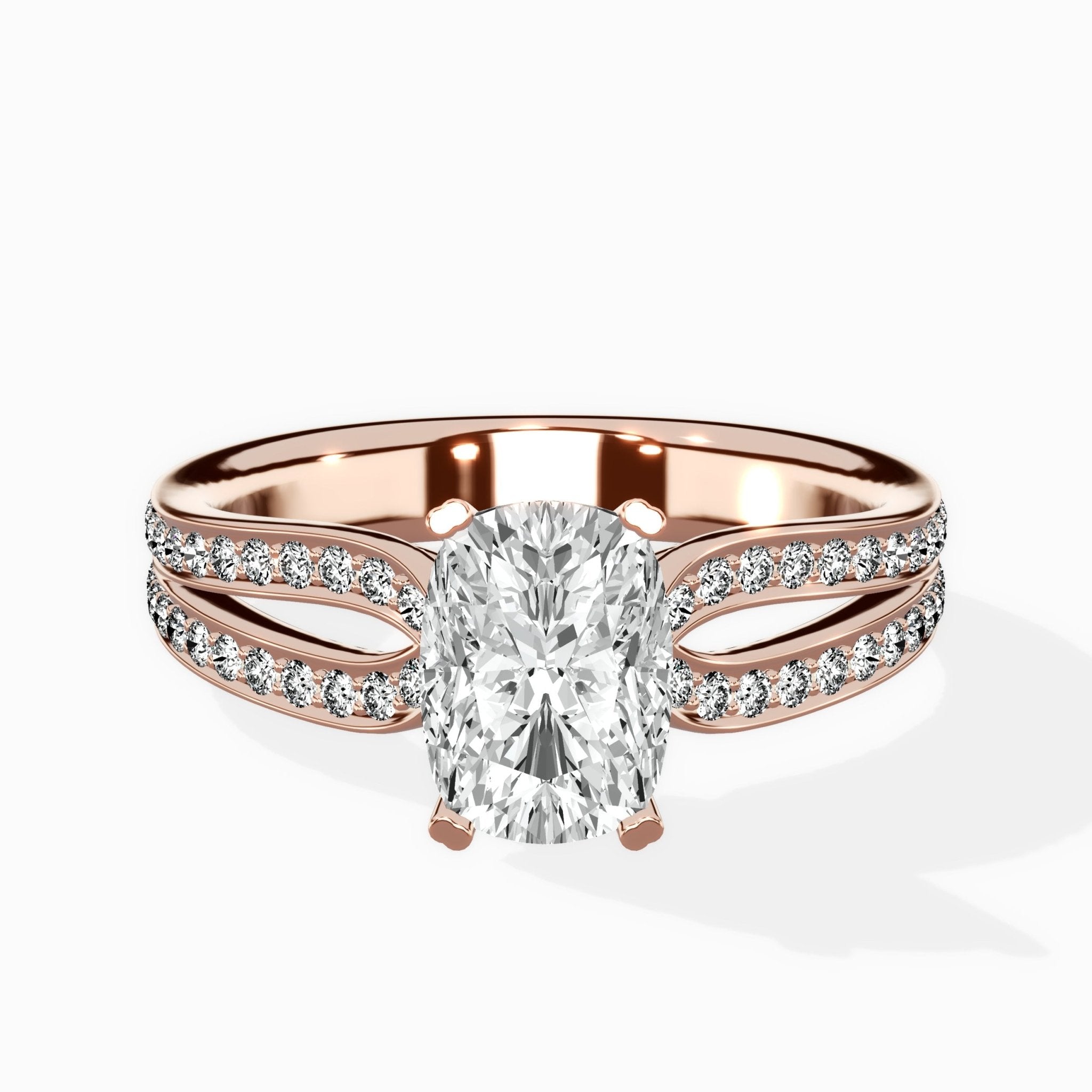 Vintage Split Shank Solitaire Ring Engagement Ring - The Better Diamonds