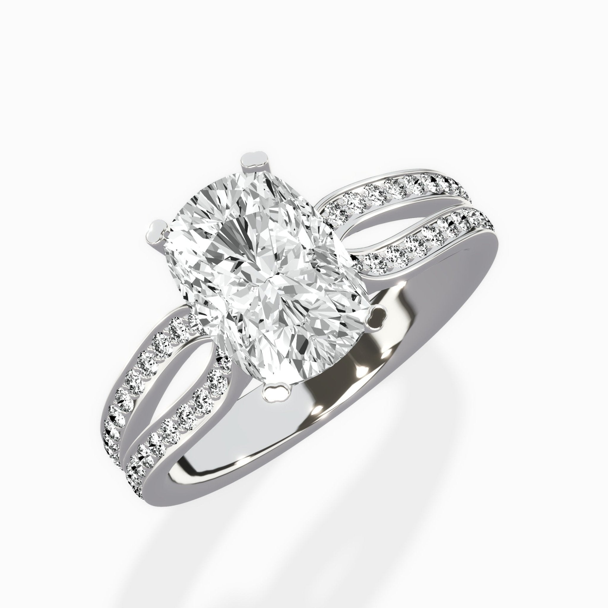Vintage Split Shank Solitaire Ring Engagement Ring - The Better Diamonds