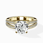 Vintage Split Shank Solitaire Ring Engagement Ring - The Better Diamonds