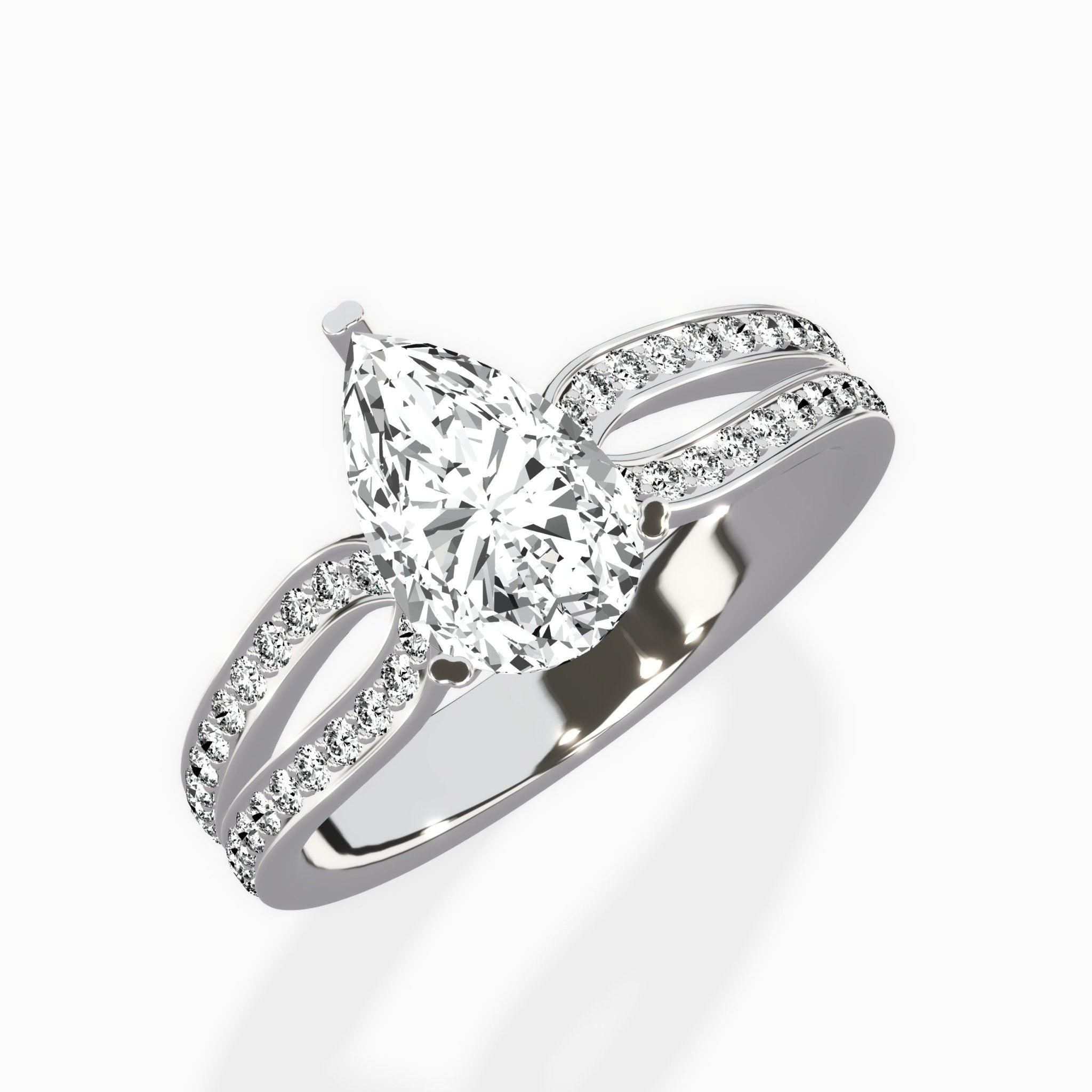 Vintage Split Shank Solitaire Ring Engagement Ring - The Better Diamonds