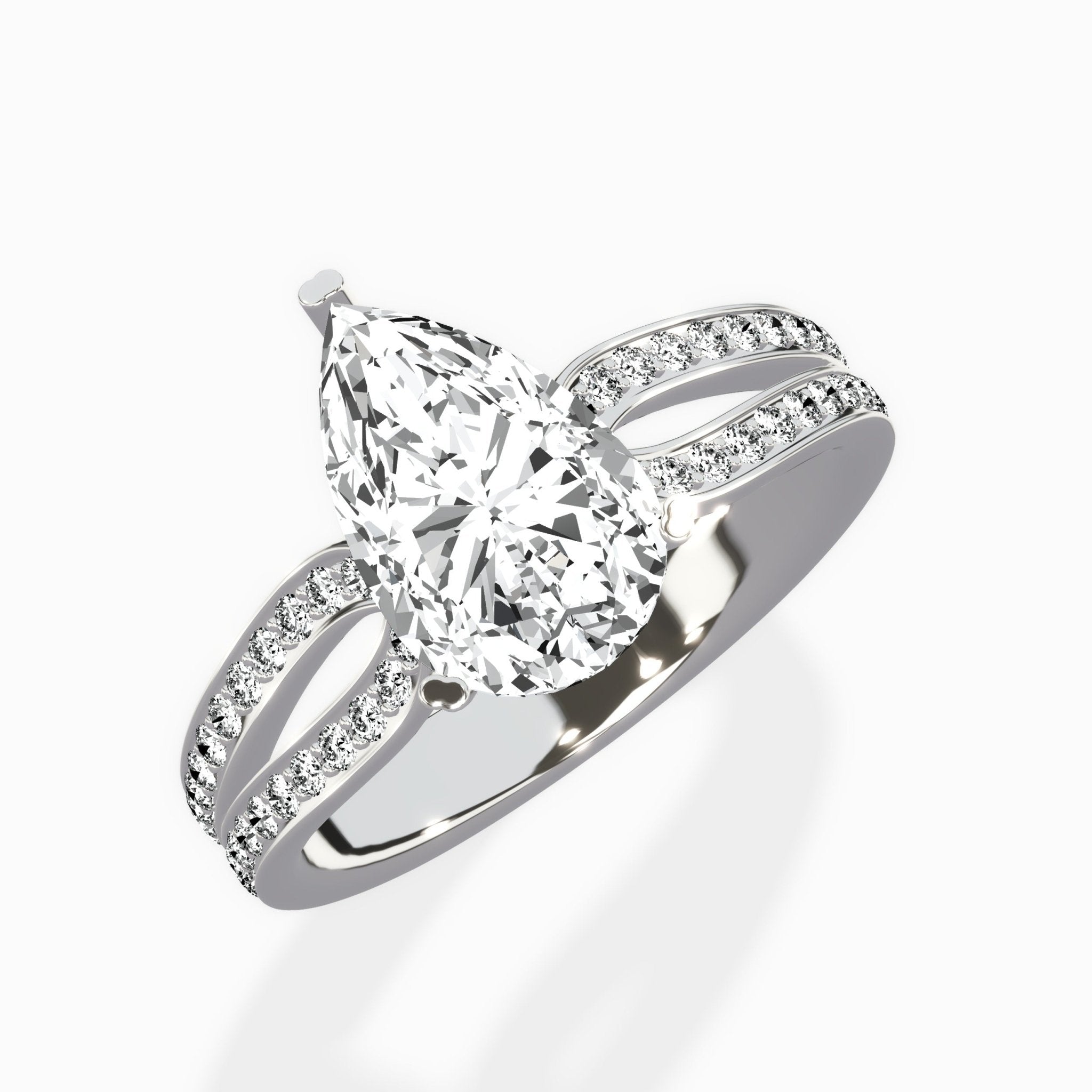 Vintage Split Shank Solitaire Ring Engagement Ring - The Better Diamonds