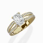 Vintage Split Shank Solitaire Ring Engagement Ring - The Better Diamonds