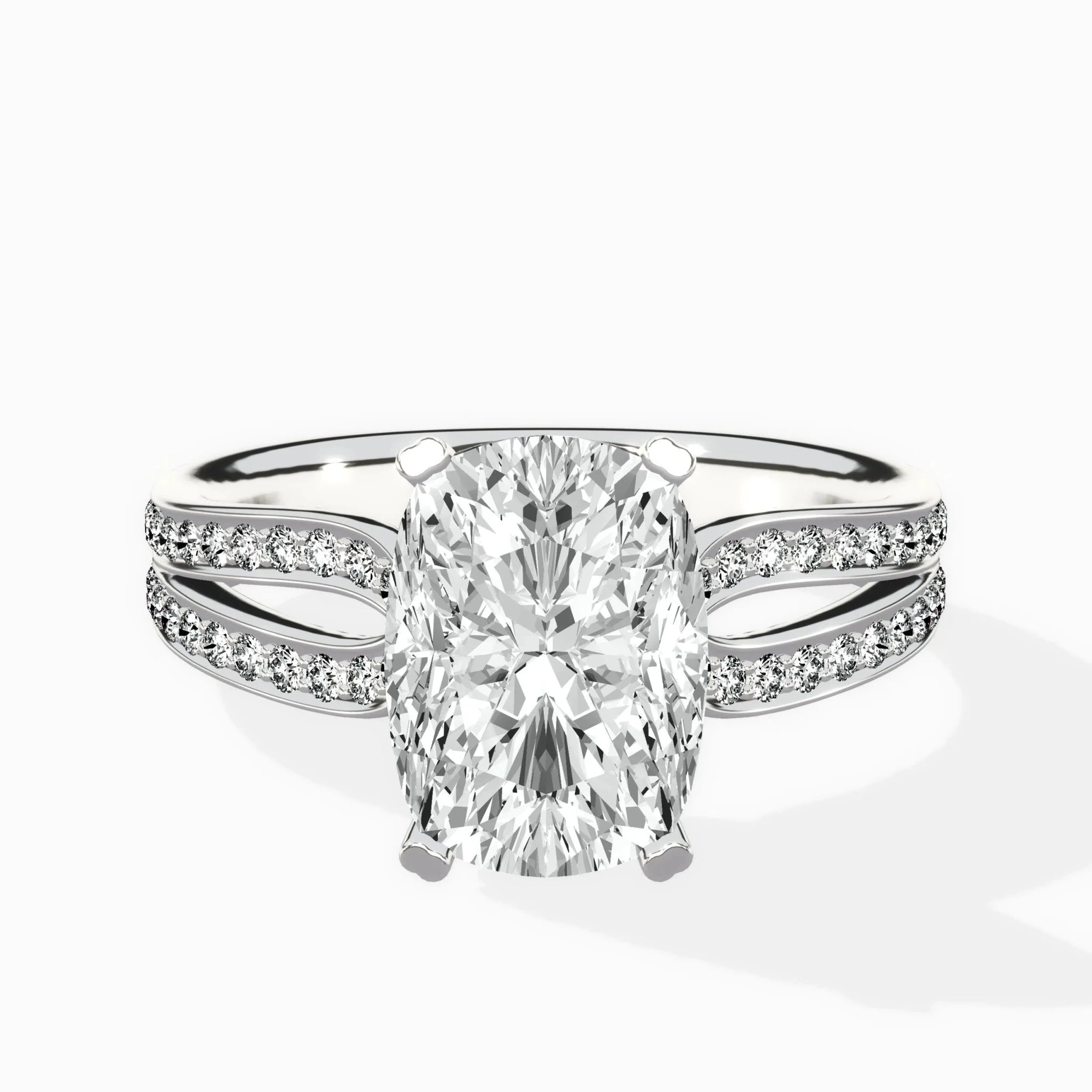 Vintage Split Shank Solitaire Ring Engagement Ring - The Better Diamonds