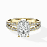 Vintage Split Shank Solitaire Ring Engagement Ring - The Better Diamonds