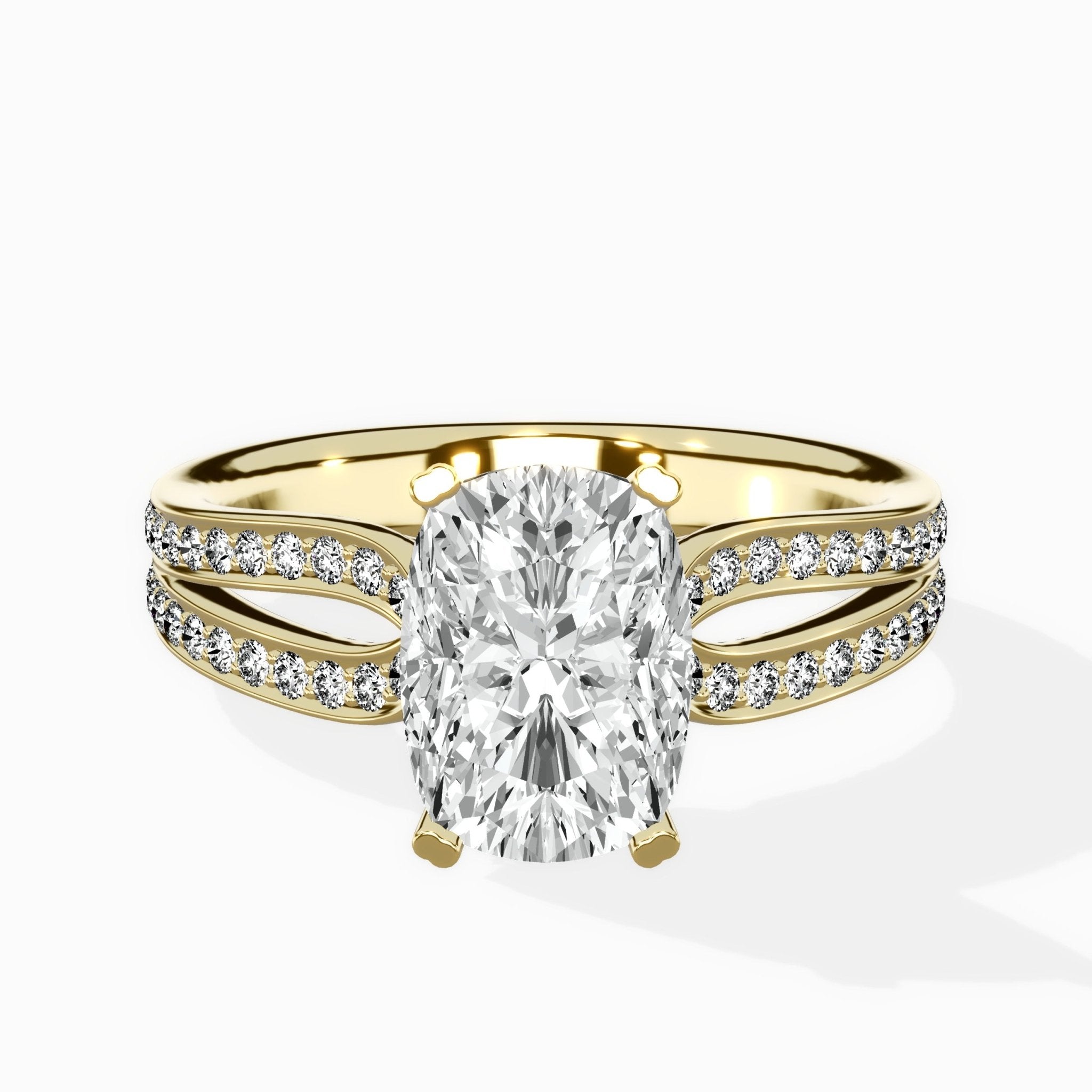 Vintage Split Shank Solitaire Ring Engagement Ring - The Better Diamonds
