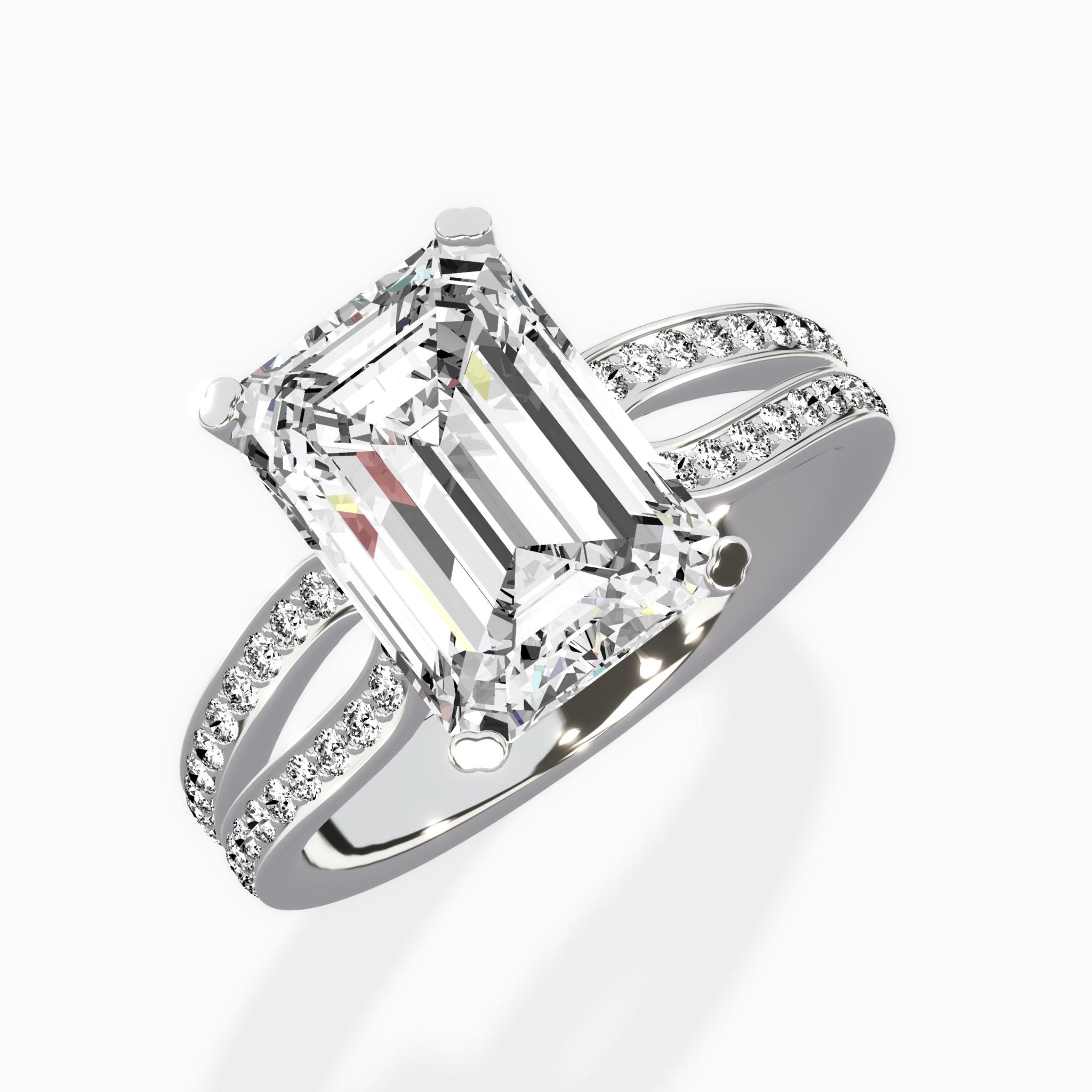 Vintage Split Shank Solitaire Ring Engagement Ring - The Better Diamonds
