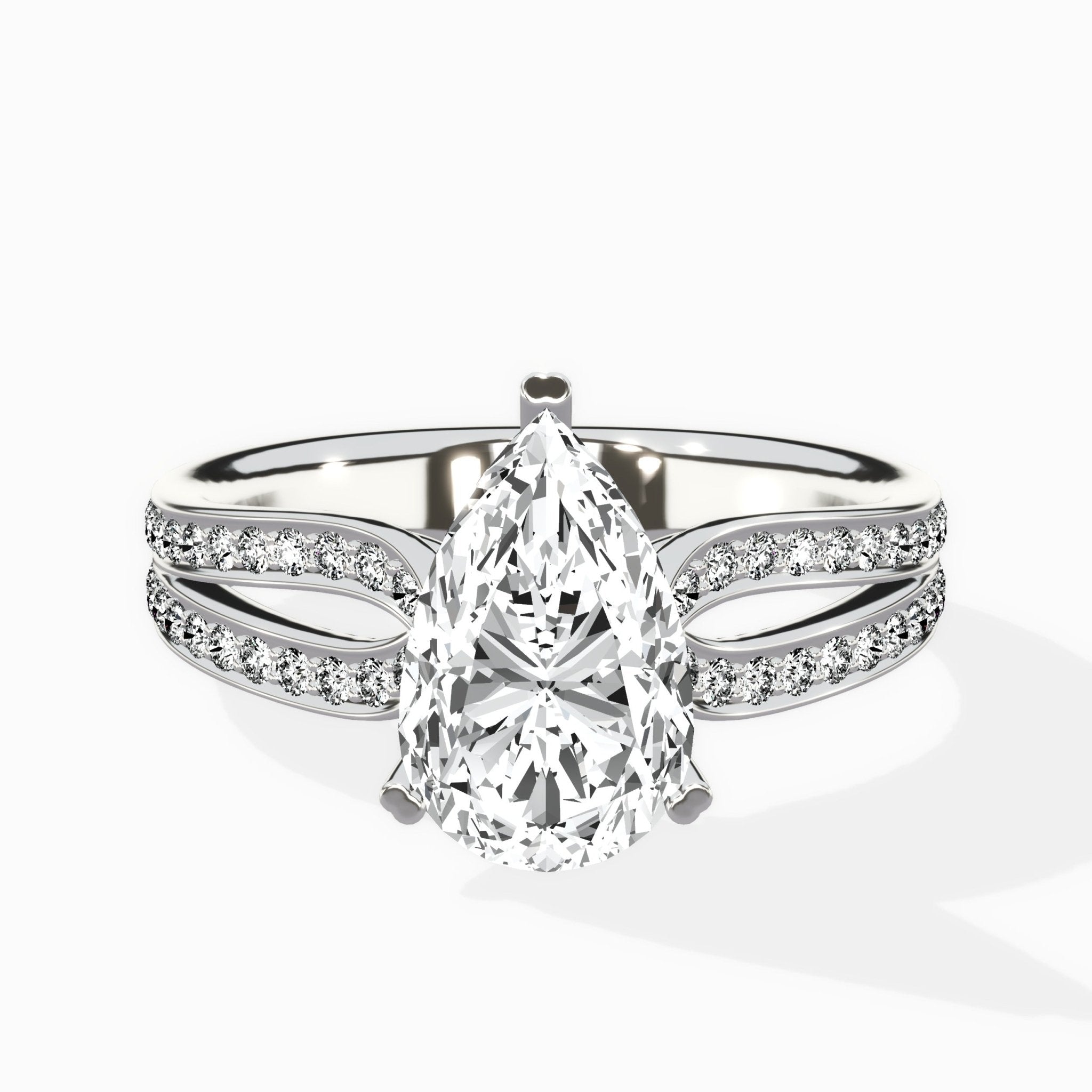 Vintage Split Shank Solitaire Ring Engagement Ring - The Better Diamonds