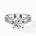 Vintage Split Shank Solitaire Ring Engagement Ring - The Better Diamonds