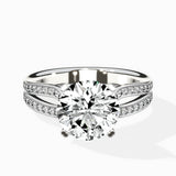 Vintage Split Shank Solitaire Ring Engagement Ring - The Better Diamonds