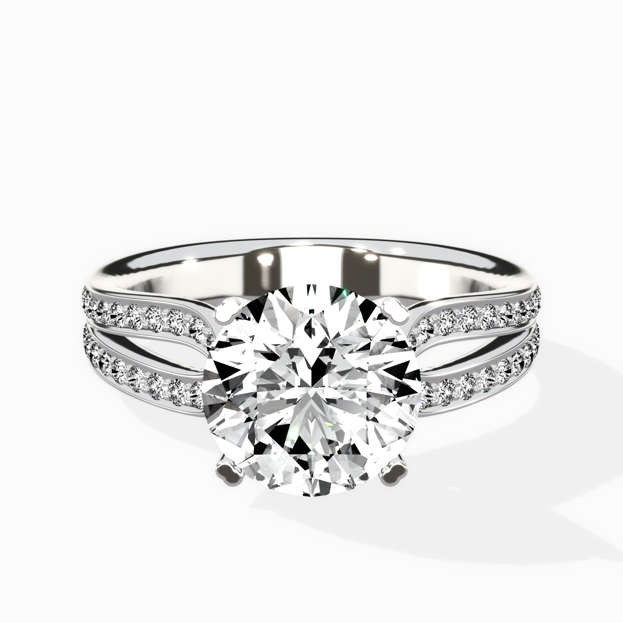 Vintage Split Shank Solitaire Ring Engagement Ring - The Better Diamonds
