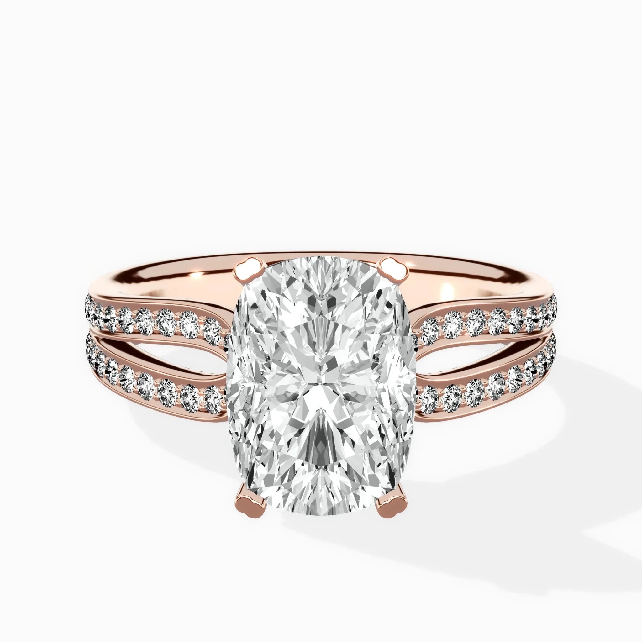 Vintage Split Shank Solitaire Ring Engagement Ring - The Better Diamonds