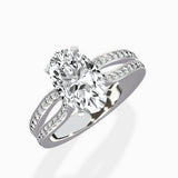 Vintage Split Shank Solitaire Ring Engagement Ring - The Better Diamonds