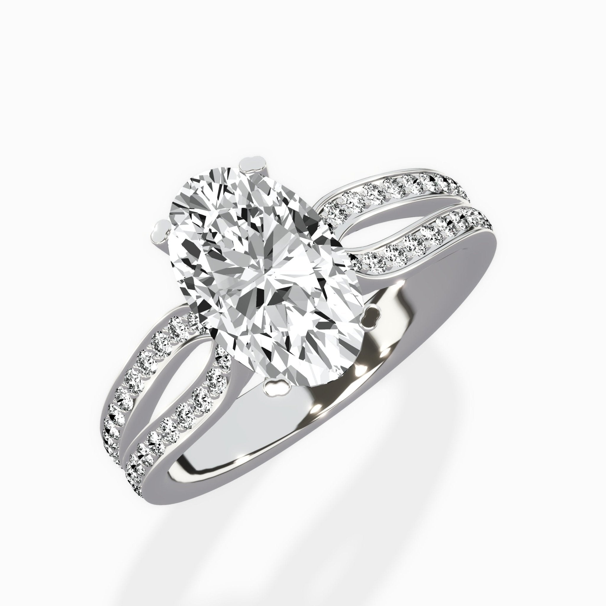 Vintage Split Shank Solitaire Ring Engagement Ring - The Better Diamonds