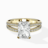 Vintage Split Shank Solitaire Ring Engagement Ring - The Better Diamonds