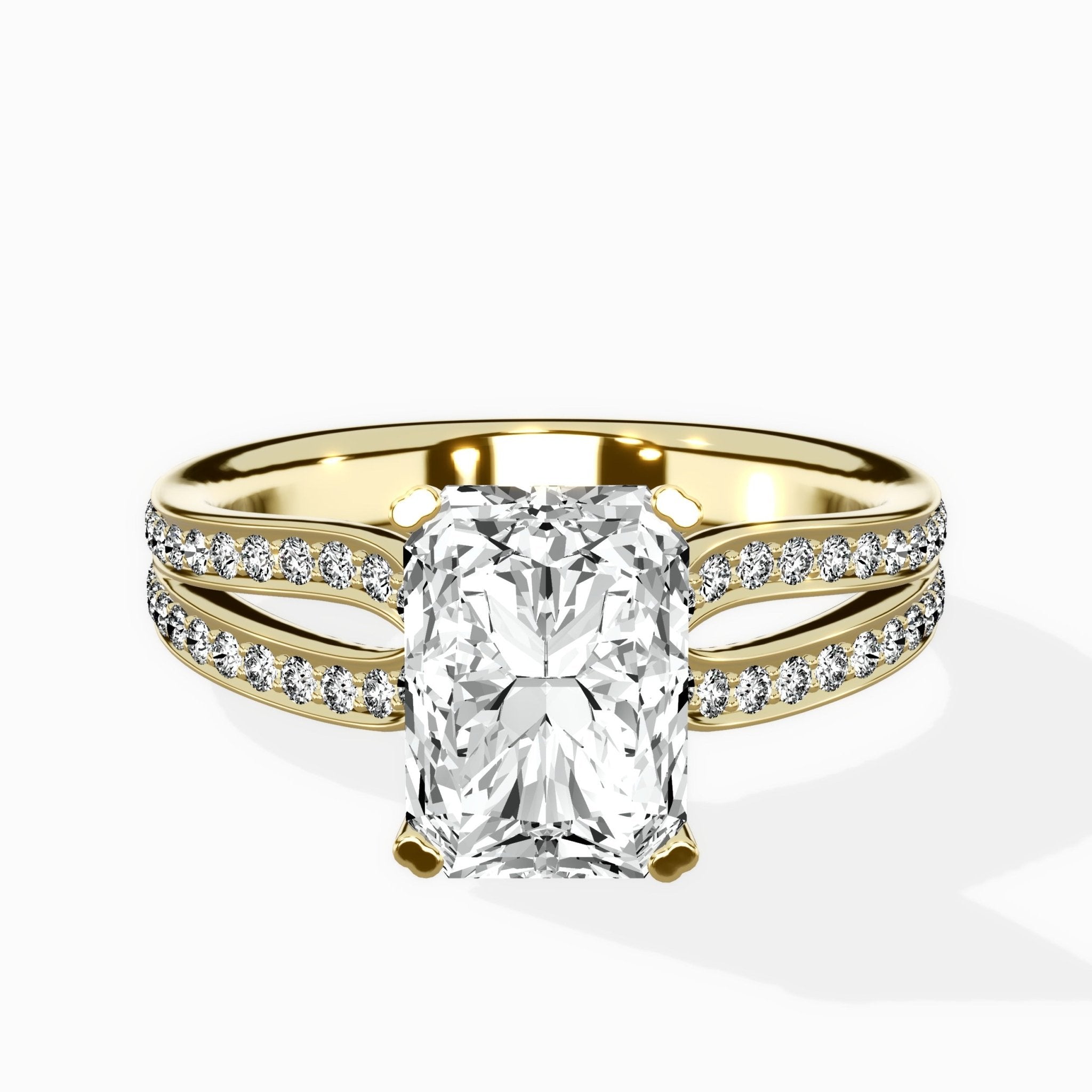 Vintage Split Shank Solitaire Ring Engagement Ring - The Better Diamonds